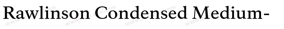 Rawlinson Condensed Medium字体转换